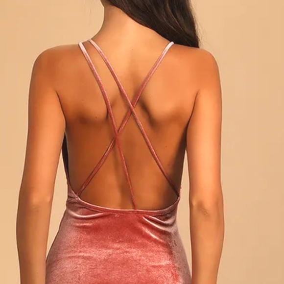 Whimsical Romance Mauve Velvet Faux-Wrap Maxi Lulus - Picture 3 of 16